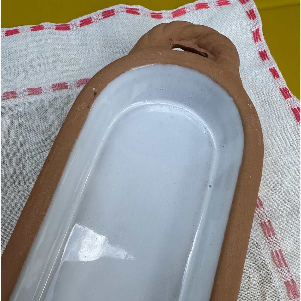Rustic Glazed Terra cotta Olive Dish Made in Italy - Picture 8 of 8